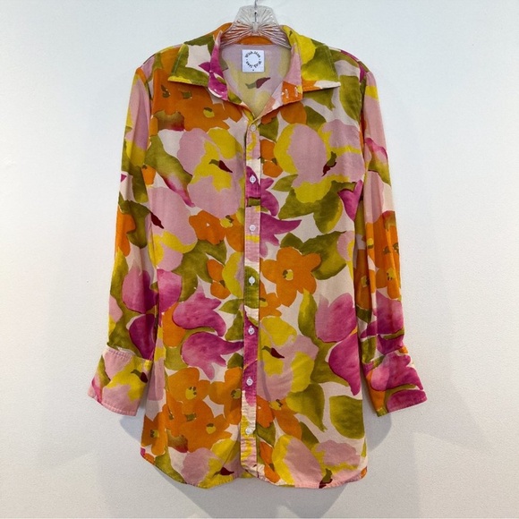 Withjean , jean kelly floral long sleeve dress in small - Picture 3 of 5